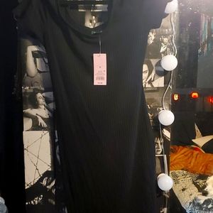 Ribbed bodycon tshirt dress